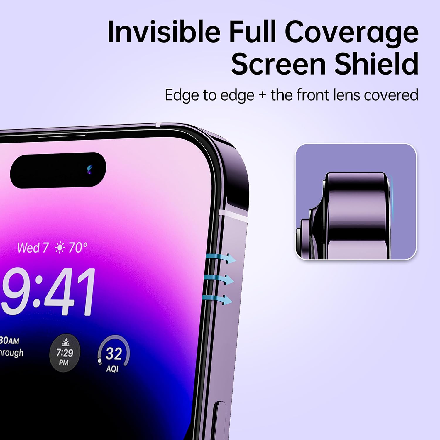 Xréel Paquete de 3 protectores de pantalla para iPhone 15 con 3 protectores de lente de cámara de vidrio templado, protector de platino, resistente