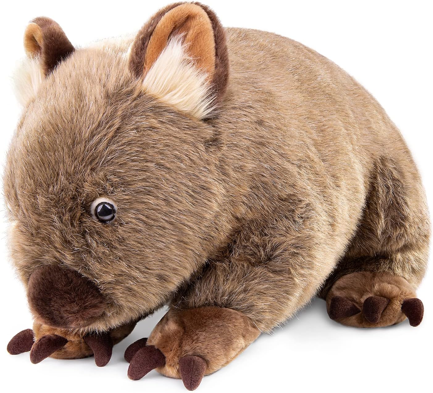 Wombat – Peluche grande de 17 pulgadas, animales salvajes suaves que gatean Wombat, juguetes de peluche únicos, colección de muñecas modelo para