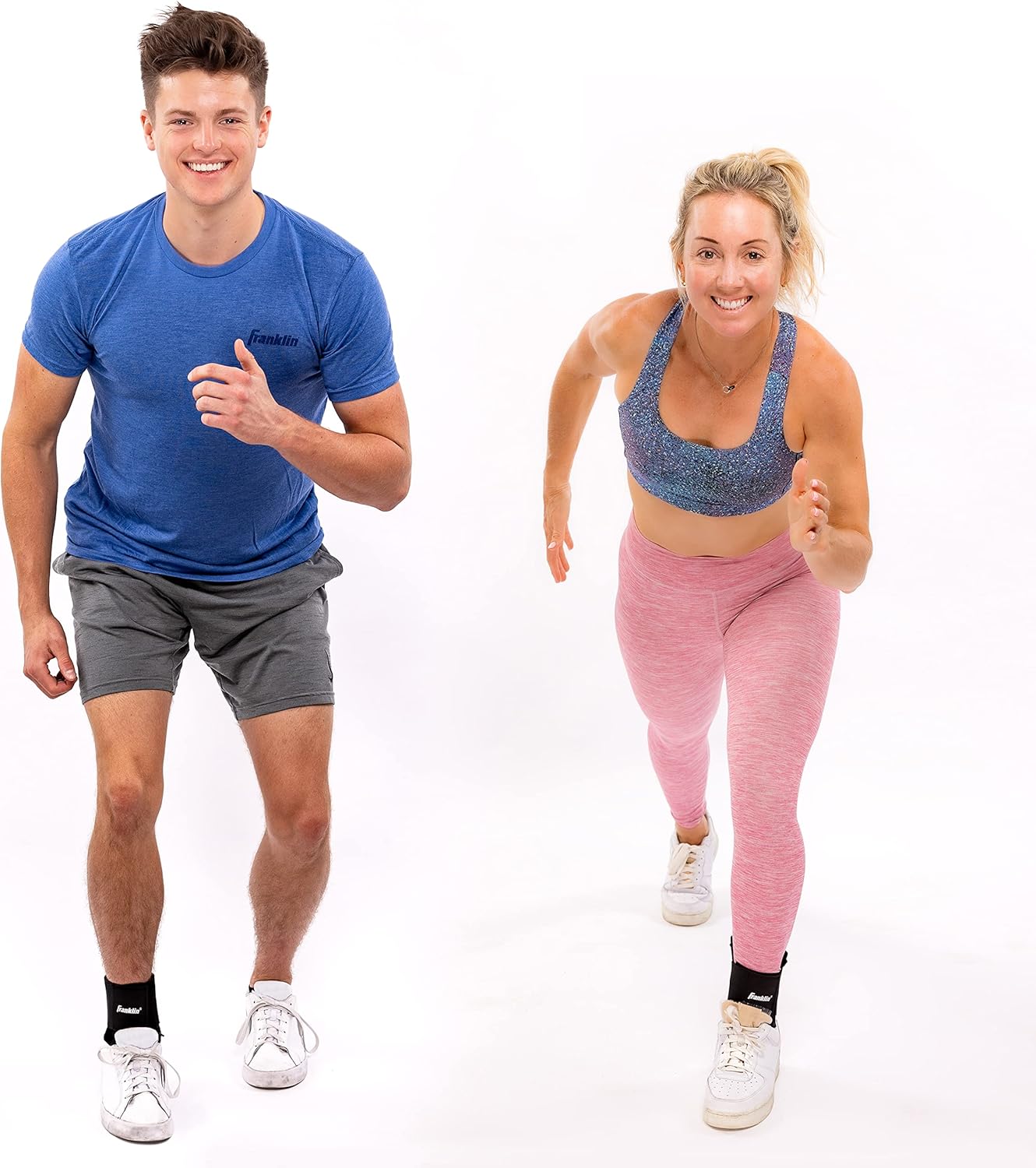Franklin Sports Tobillera – Estabilizador de soporte de tobillo ajustable – Soporte de compresión para esguinces de tobillo y dolor – Tobillera