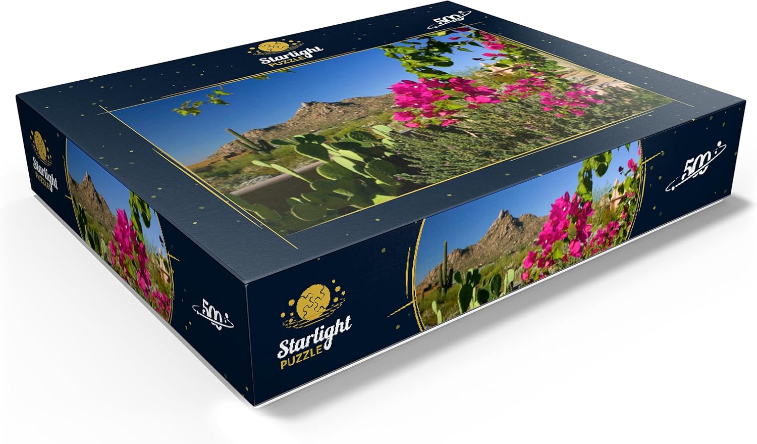 Bougainvillea with Pinnacle Peak, Scottsdale, Arizona, Estados Unidos, rompecabezas prémium de 500 piezas para adultos
