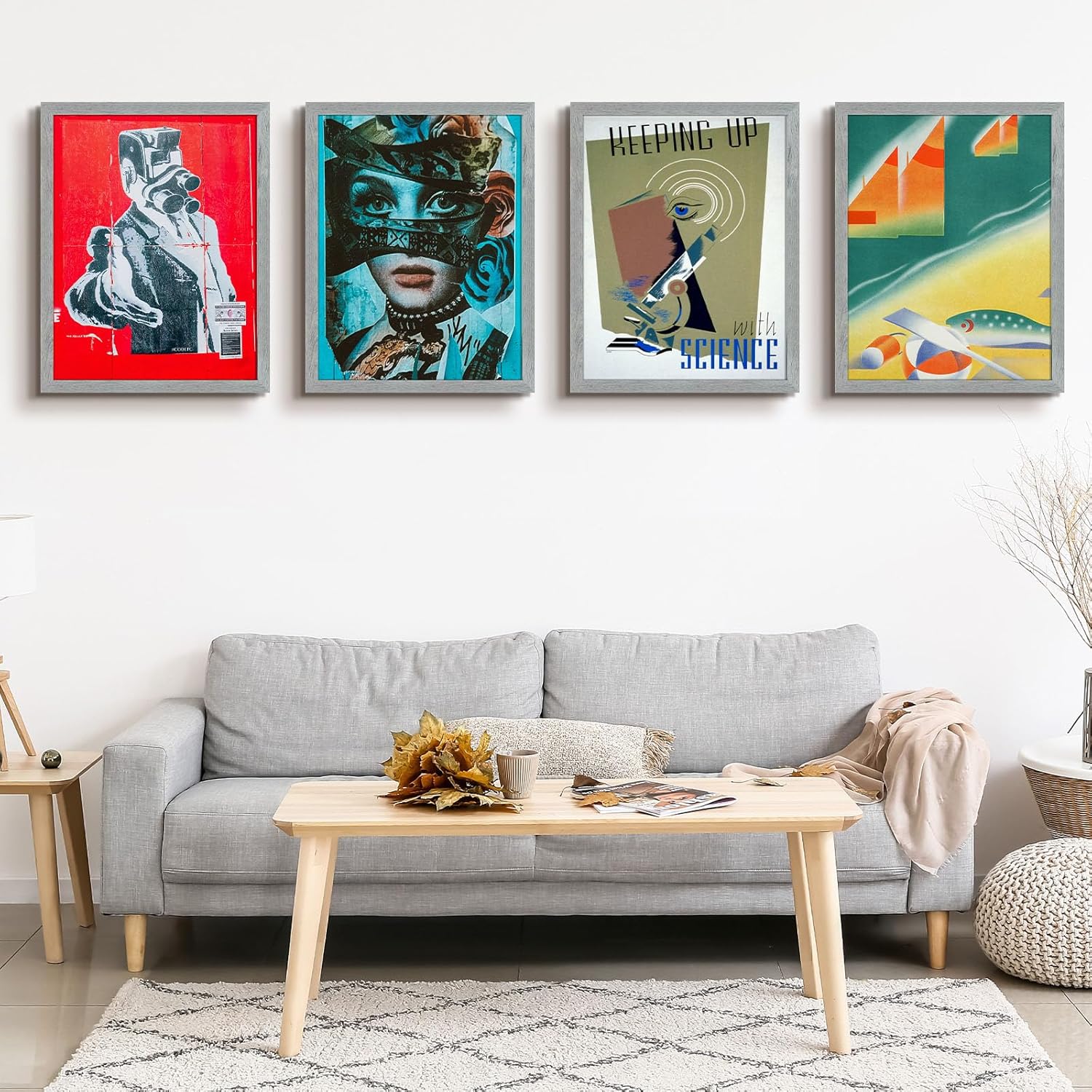 Golden State Art, Marco de fotos de 18 x 24 pulgadas, moldeado ancho, estilo rústico de grano de madera, ganchos traseros para exhibición de pared,
