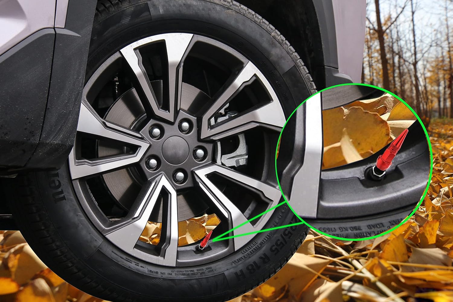 Lunsom Tapas de vástago de válvula de pincho, accesorios de metal para válvulas de neumáticos, se adaptan a la mayoría de automóviles, motocicletas