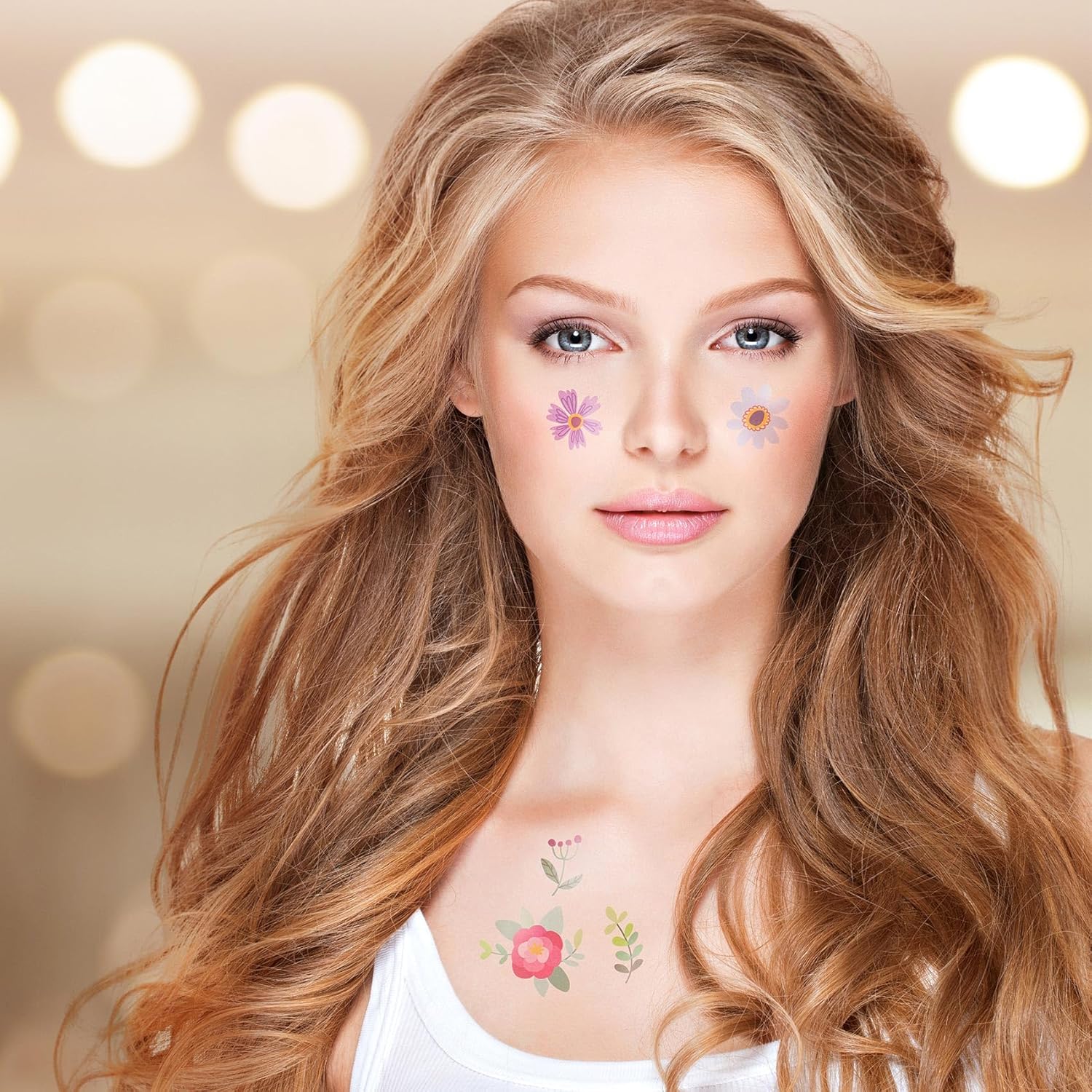 327 tatuajes temporales de flores para niñas, 109 estilos, falsos impermeables, lindos, rosas, flores, hojas, tatuajes, para adultos, cumpleaños,