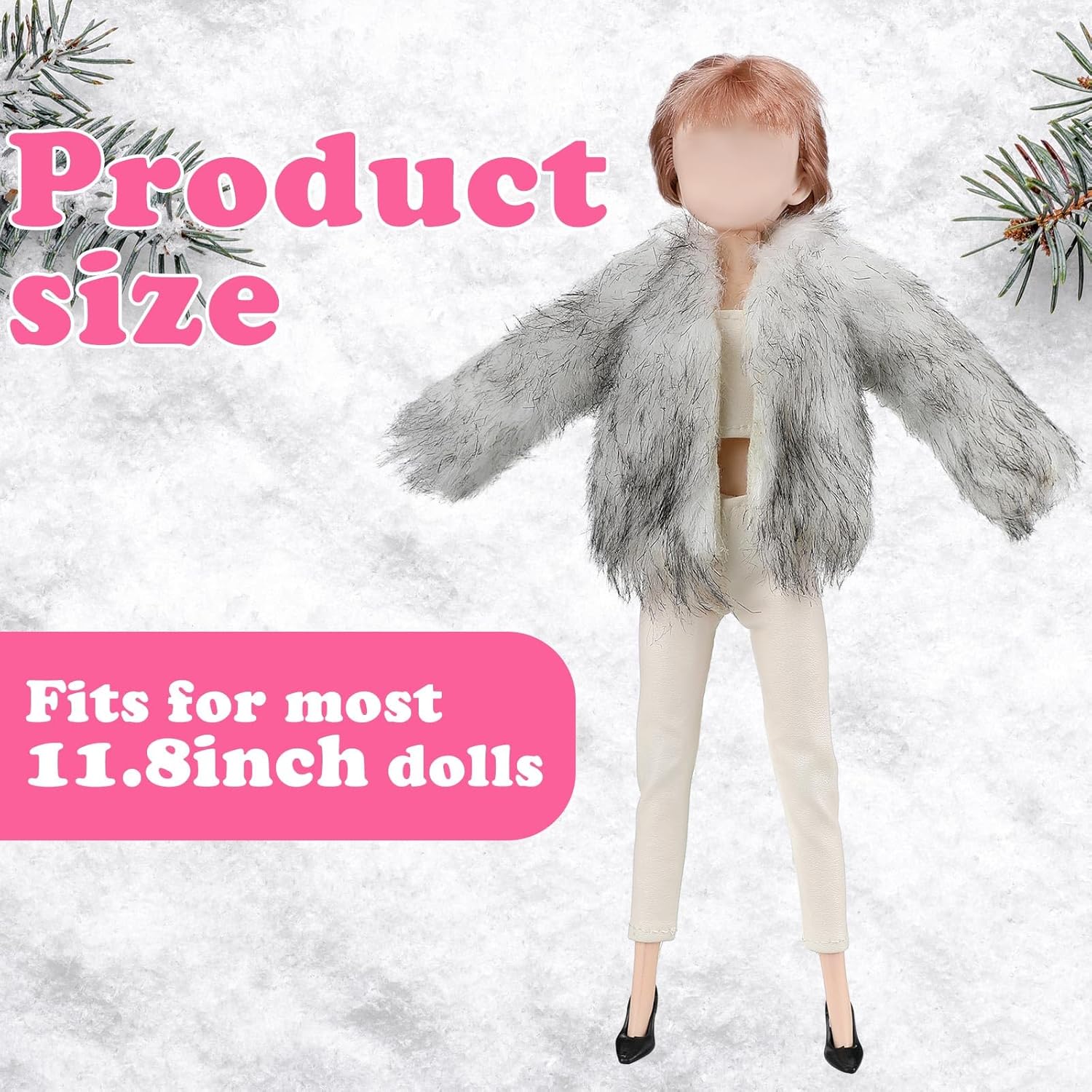 Bencailor 6 piezas de ropa de invierno para muñeca de 11.8 pulgadas, abrigo de diseño de invierno, chaqueta, tops ropa de muñeca de felpa para