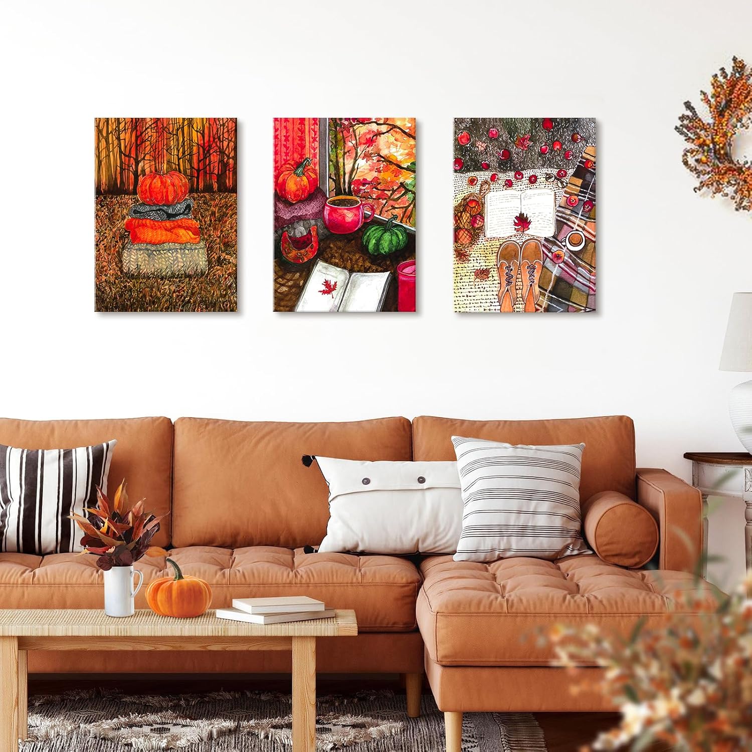 Ohok 3 paneles de impresiones modernas de 12 x 16 pulgadas, pinturas fotográficas, impresiones sobre lienzo, arte de pared para decoración de