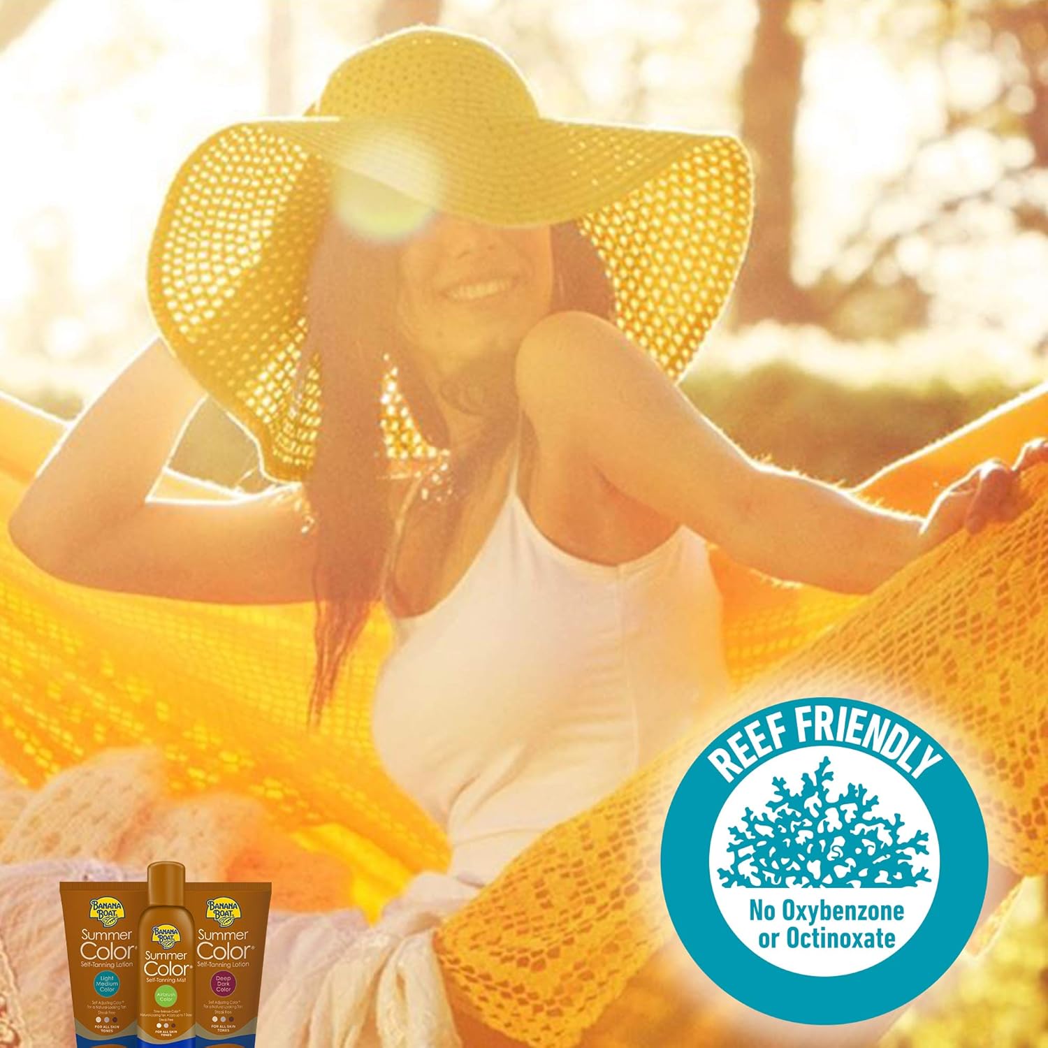 Loción auto bronceadora para color de verano Banana Boat, LightMedium