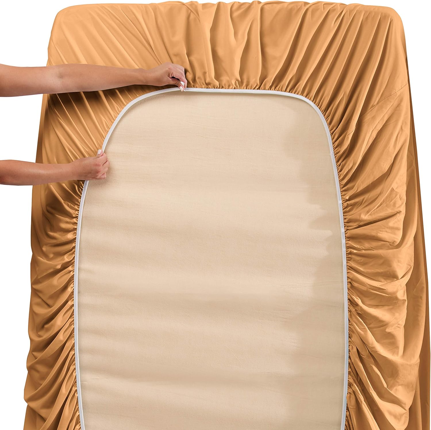 Clara Clark Sábanas individuales XL, juego de 5 piezas, sábanas de lujo de hotel para cama tamaño individual XL, sábanas y fundas de almohada súper