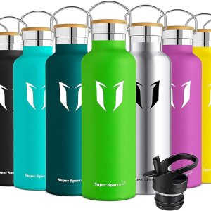Super Sparrow Botella de agua aislada con pajilla, de 17 onzas, 25 onzas, 32 onzas, termo reutilizable a prueba de fugas, botella de agua para Super Sparrow Botella de agua aislada con pajilla, de 17 onzas, 25 onzas, 32 onzas, termo reutilizable a prueba de fugas, botella de agua para