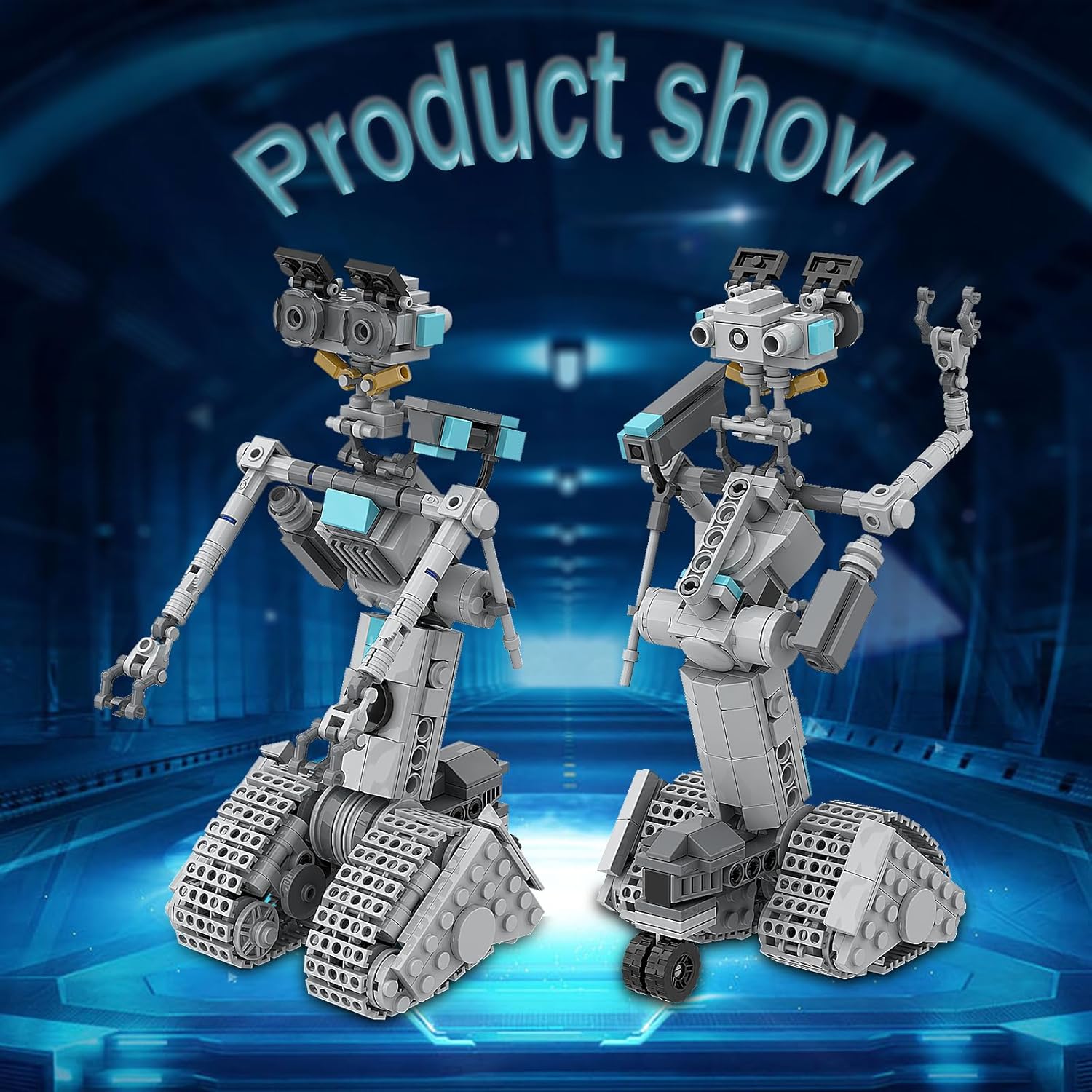 Johnny – 5 juguetes de construcción de robots, figuras de circuito abierto corto, kit de construcción de robot, decoración de ladrillos de