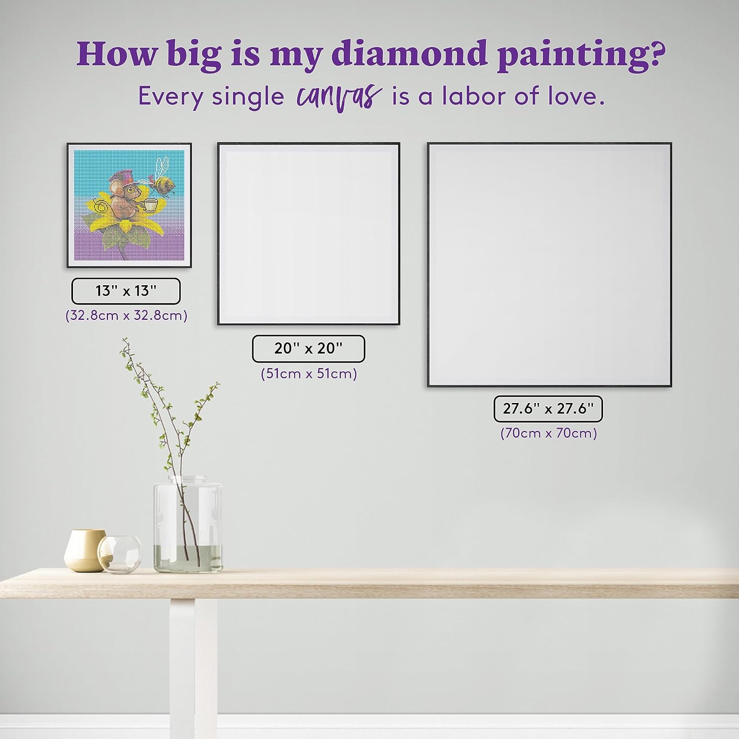 DIAMOND ART CLUB Dewey – Kit de pintura de diamante de ratón, lienzo de diamantes de animales, arte redondo de diamantes 5D para adultos y todas las