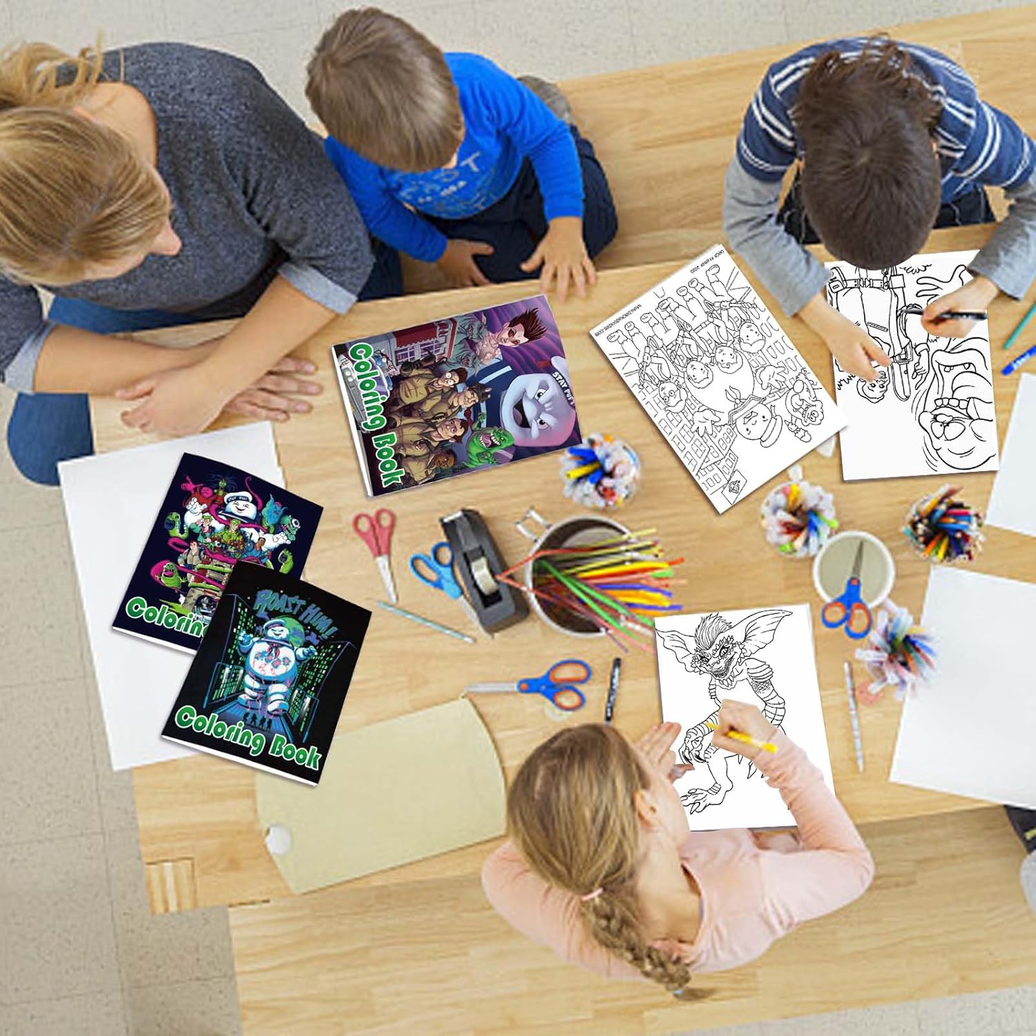 Juego de 24 libros para colorear para fiestas de fantasmas, mini libros de dibujo para fiestas de fantasmas, regalos de Halloween, regalos de