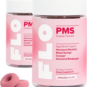 FLO Gomitas PMS para mujer, alivio proactivo del síndrome premenstrual  dirige el acné hormonal, la hinchazón, los calambres y los cambios de humor FLO Gomitas PMS para mujer, alivio proactivo del síndrome premenstrual  dirige el acné hormonal, la hinchazón, los calambres y los cambios de humor