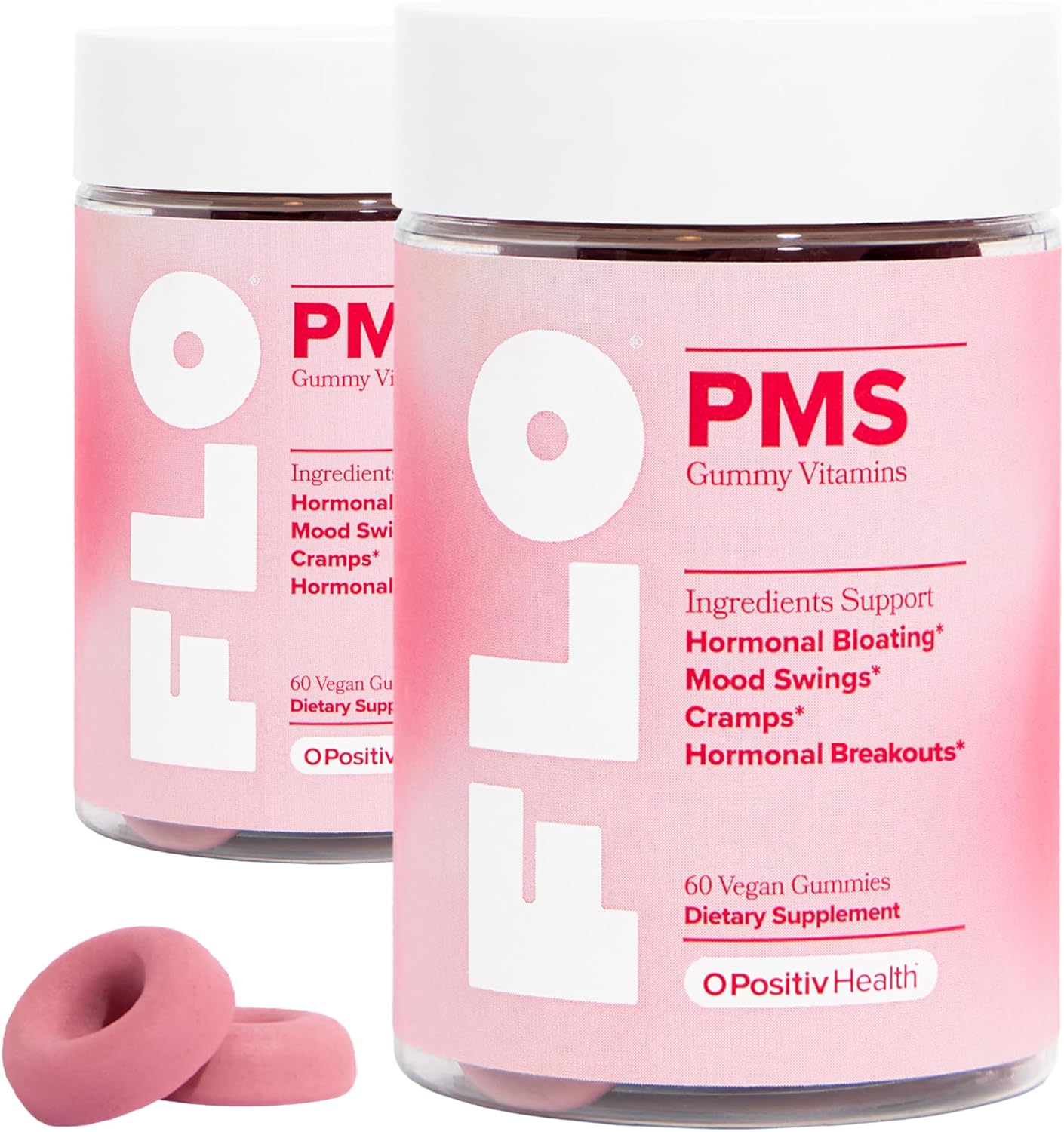 FLO Gomitas PMS para mujer, alivio proactivo del síndrome premenstrual  dirige el acné hormonal, la hinchazón, los calambres y los cambios de humor