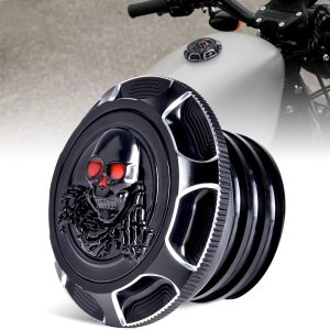 Sportster – Tapa de gasolina para Harley, tapa de aceite de aluminio CNC esqueleto 3D para Sportster XL 1200 883 X48 Road King Softail Dyna Touring Sportster – Tapa de gasolina para Harley, tapa de aceite de aluminio CNC esqueleto 3D para Sportster XL 1200 883 X48 Road King Softail Dyna Touring
