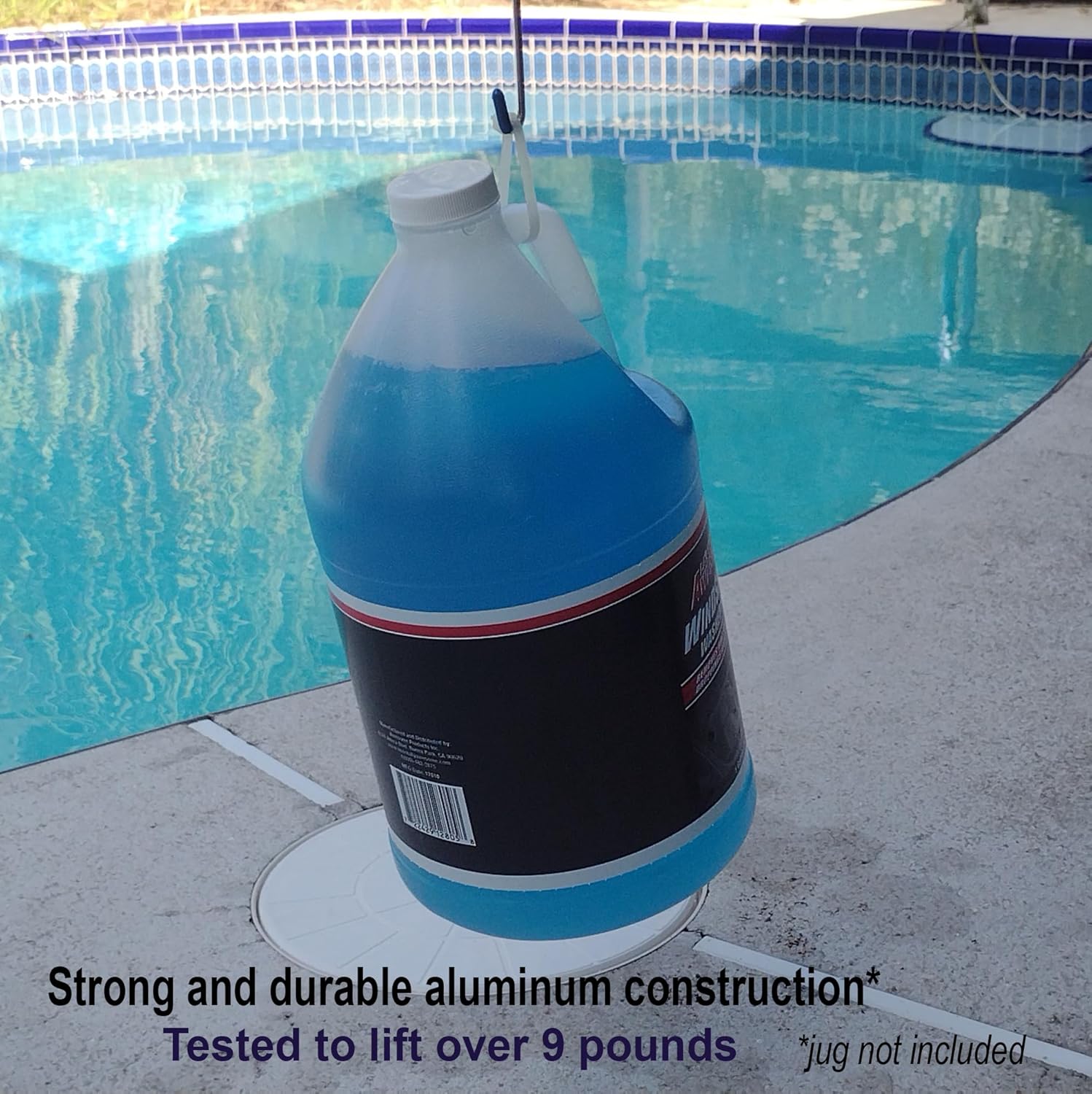 Cesta de desnatador de piscinagancho de elevación de tapa de skimmer y soporte de tira de prueba de piscina para limpieza de piscinas y