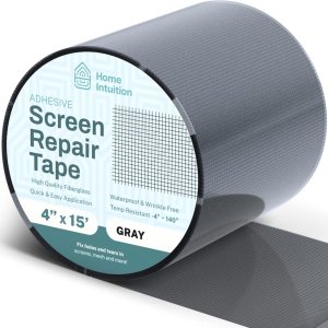 Home Intuition Cinta de reparación de pantalla de alta calidad, 2 pulgadas y 4 pulgadas de ancho por 15 pies, adhesivo fuerte, fácil aplicación, Home Intuition Cinta de reparación de pantalla de alta calidad, 2 pulgadas y 4 pulgadas de ancho por 15 pies, adhesivo fuerte, fácil aplicación,