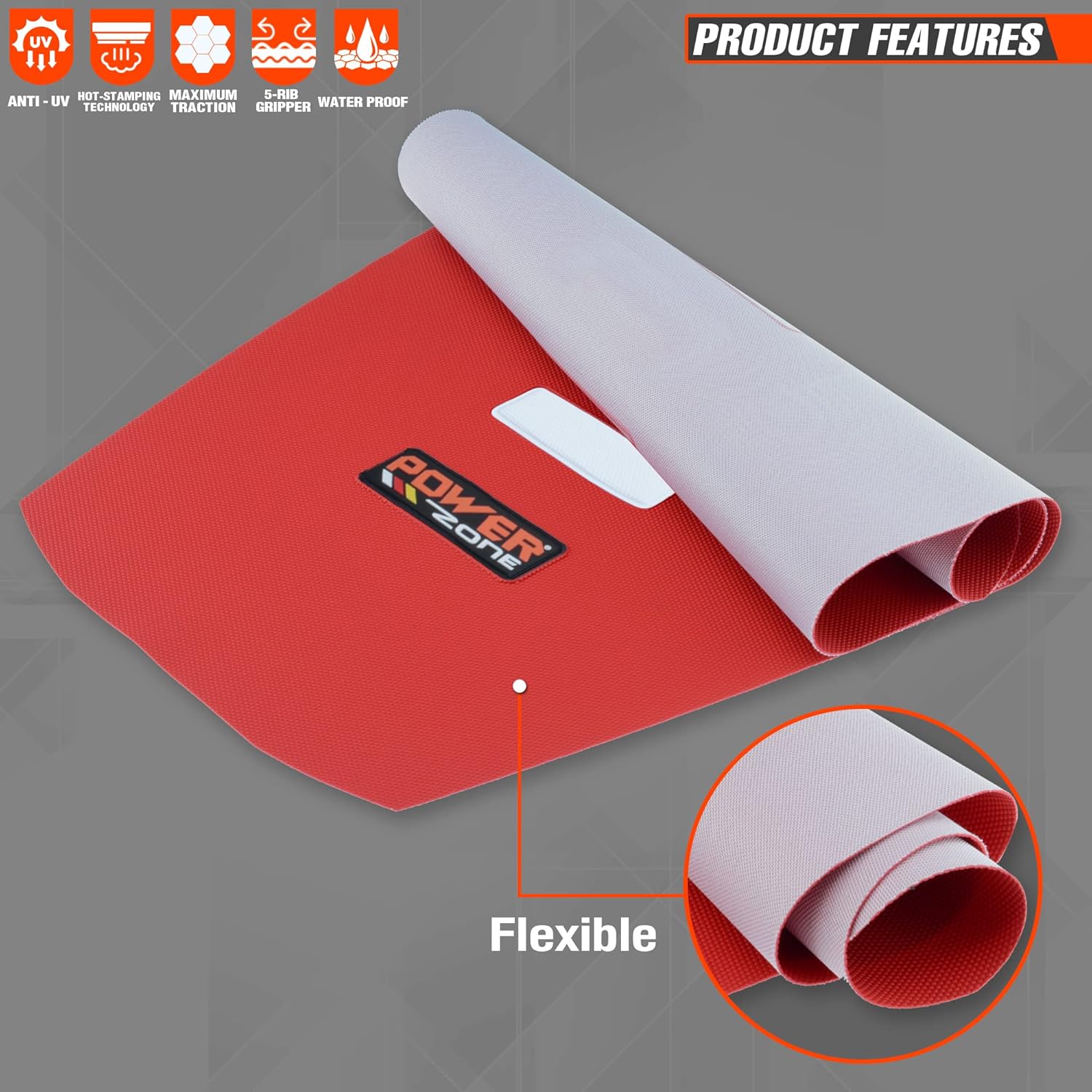 Funda universal para asiento de motocross, agarre suave, antideslizante, color blanco a rayas, para motocicleta, color rojo