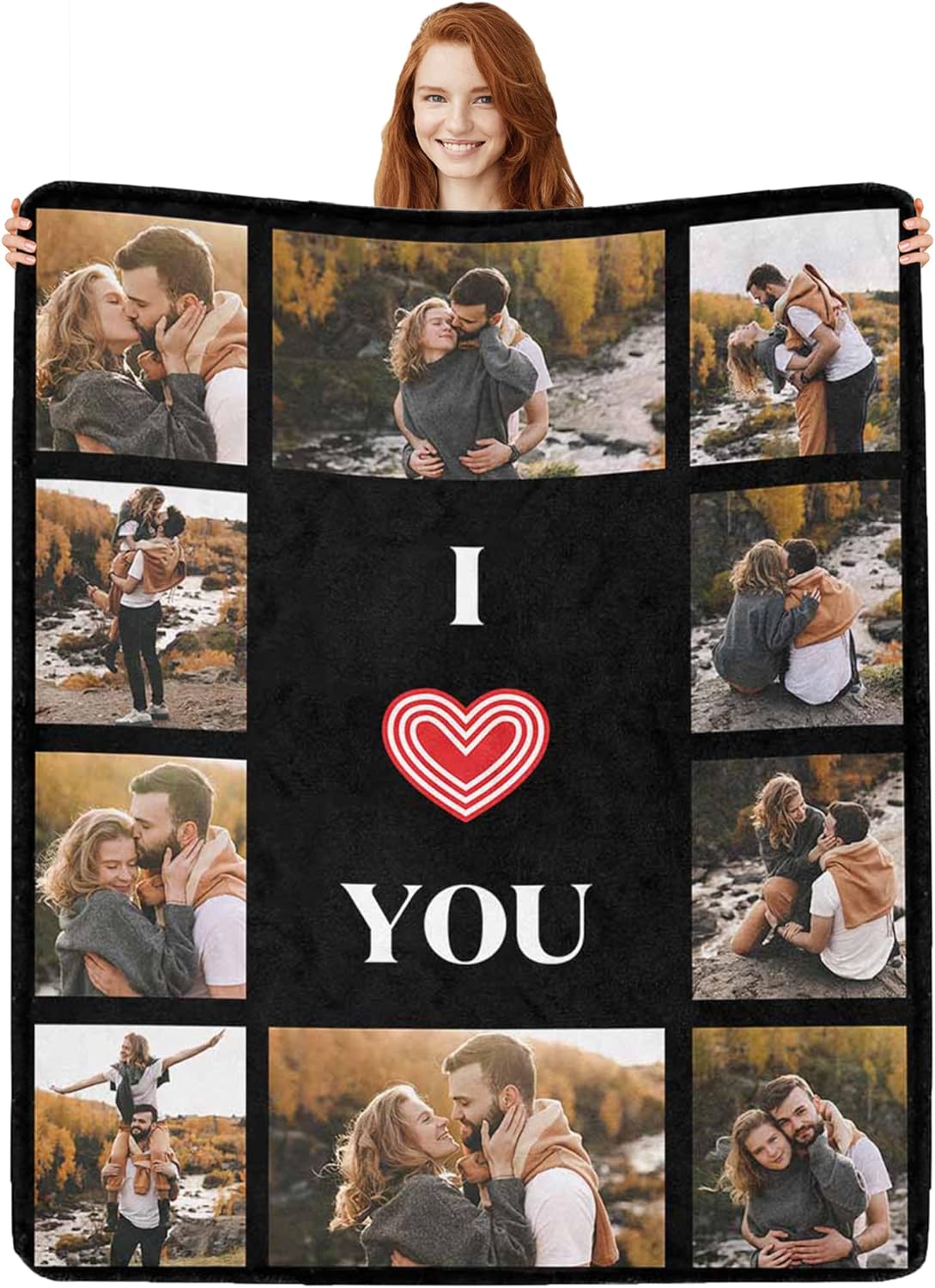Regalos para parejas, manta de fotos personalizada para novia, novio, marido, esposa, mantas personalizadas con imágenes para Navidad, aniversario,