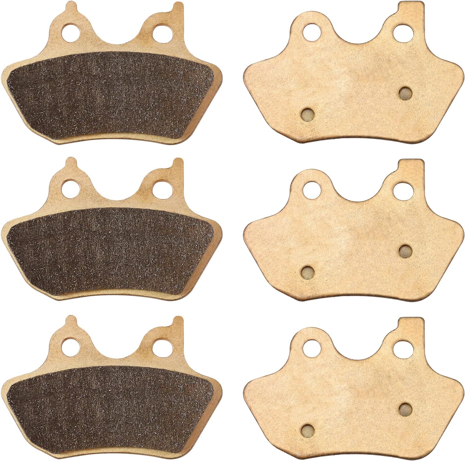 Sollon Pastillas de freno sinterizadas delanteras y traseras para Harley Davidson Touring Road King Classic, Road Glide, Electra Glide Standard, Low