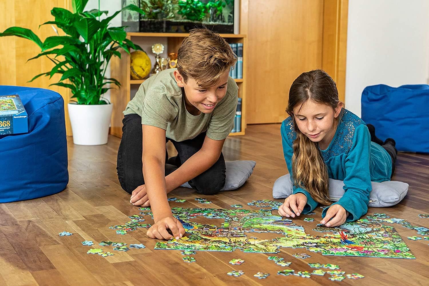 Ravensburger Escape Kids Jungle Escape – Rompecabezas de 368 piezas para niños, 12934, cada pieza es única, las piezas encajan perfectamente