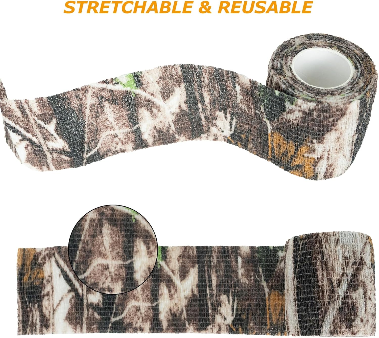 LOOGU Cinta adhesiva de camuflaje con forma de camuflaje no tejida para linterna de cámara (2.0 pulgadas x 14.76 pies)
