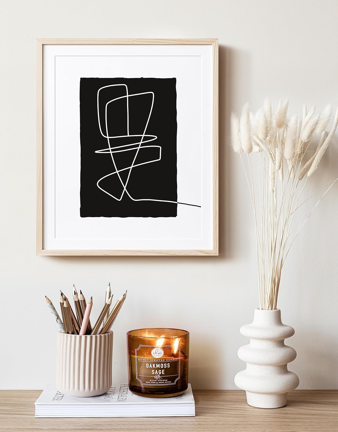ORANGE GROVE PRINT SHOP Abstract Wall Art Black and White Bathroom Decor Black and White Wall Art Modern Wall Art Matisse Wall Art Black and White