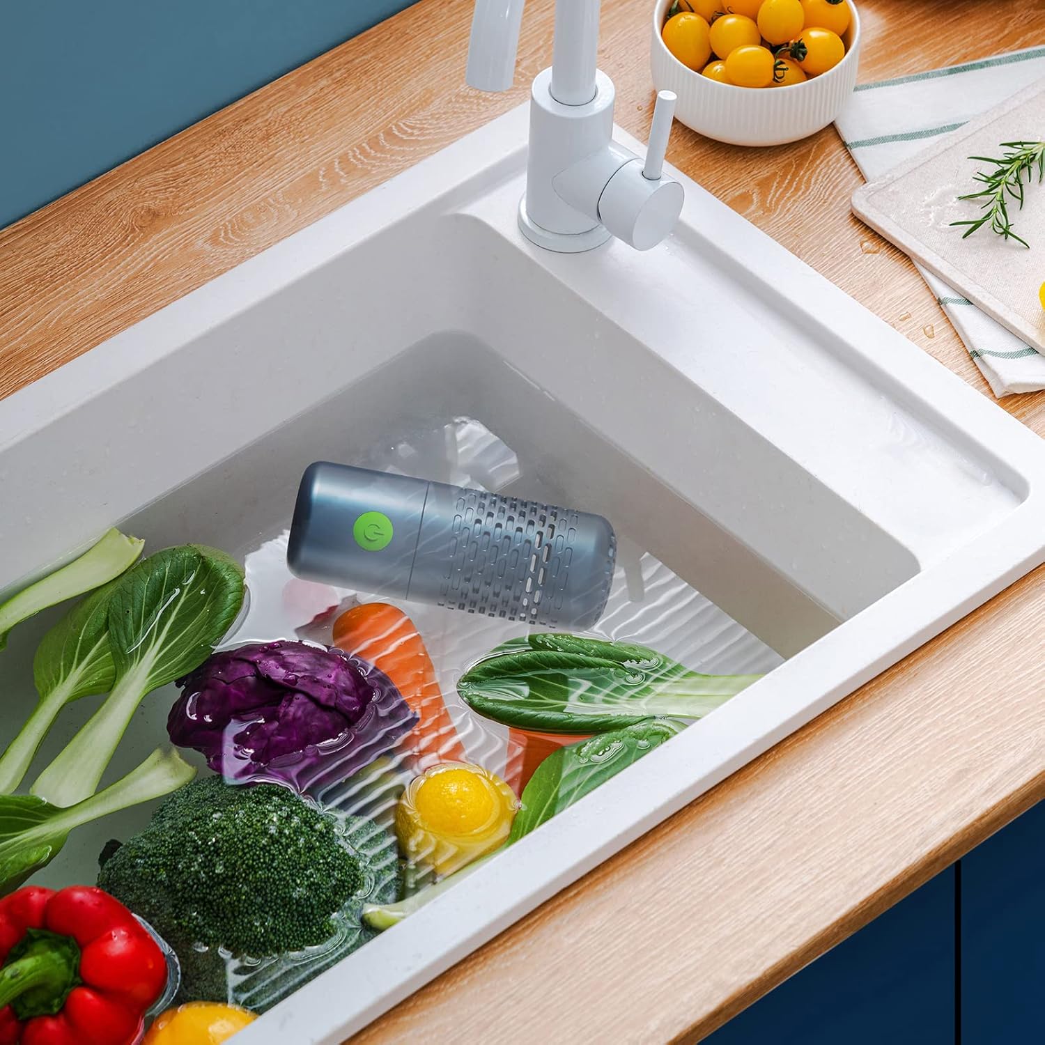 Fruit and Vegetable Washing Machine,Fruit Vegetable Purifier Fruit and Vegetable Cleaner, Capsule Shape Fruit & Vegetable Cleaner Machine for