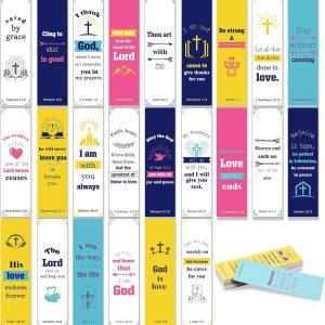 72 marcapáginas de escritura cristiana con versículos de la Biblia, marcadores inspiradores a granel, marcadores de fe positiva, clips de página de 72 marcapáginas de escritura cristiana con versículos de la Biblia, marcadores inspiradores a granel, marcadores de fe positiva, clips de página de