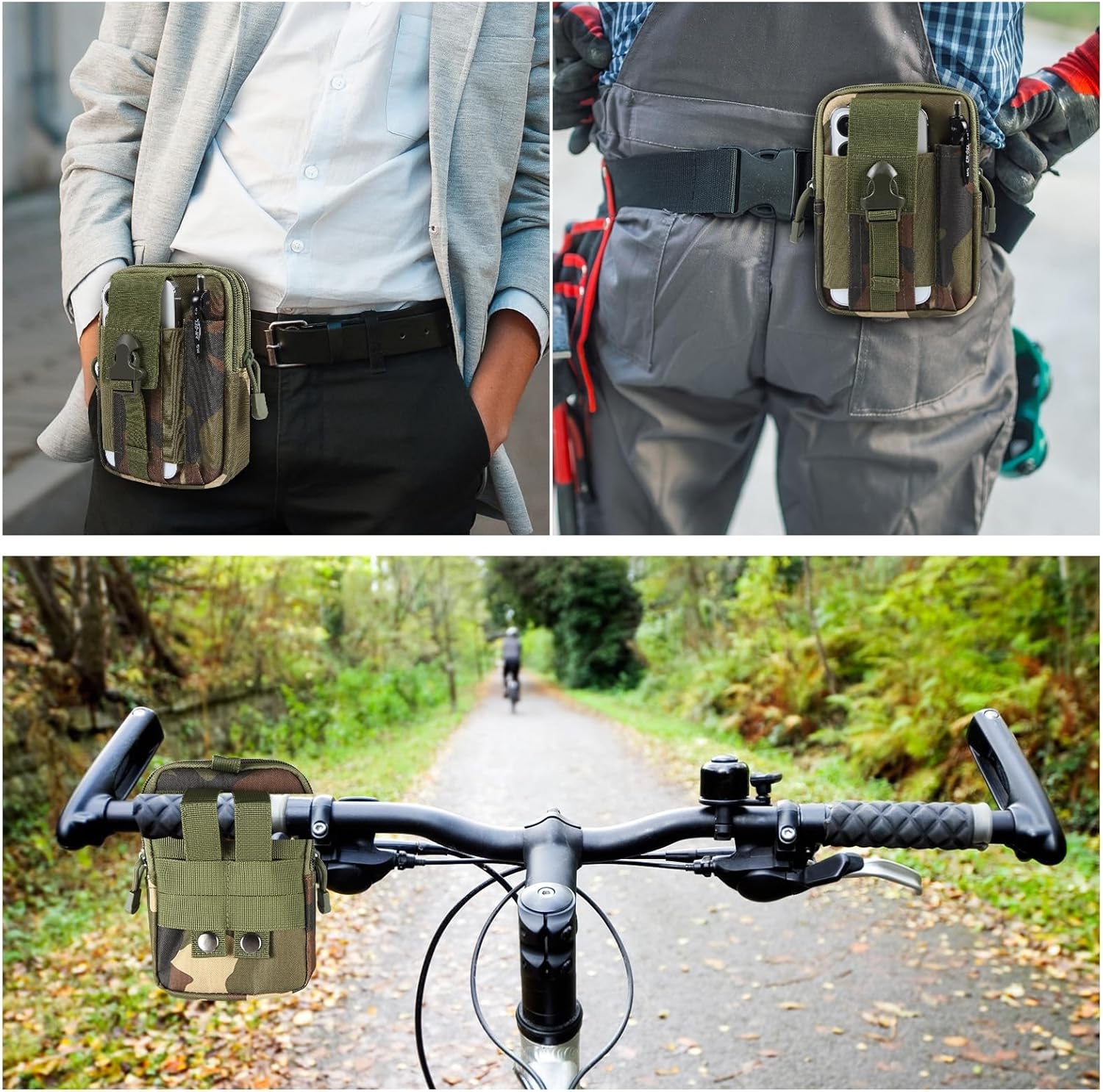 Bolsa táctica para la cintura, utilidad EDC Molle, bolsa para teléfono, bolsa de transporte para teléfono inteligente, herramientas