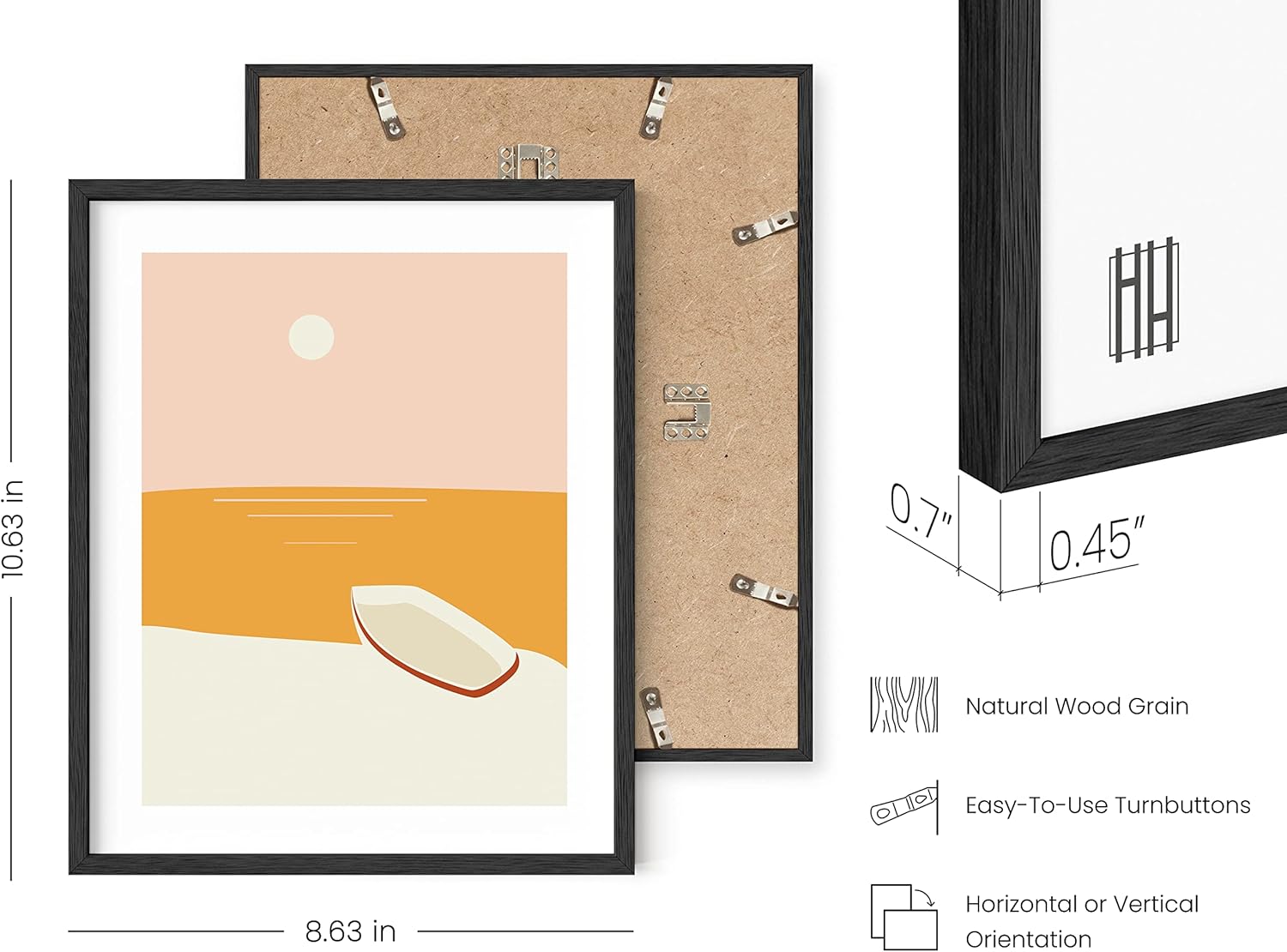 HAUS AND HUES Impresiones artísticas abstractas y minimalistas de paisaje para pared, juego de 6 pósteres modernos estéticos de montaña, pinturas