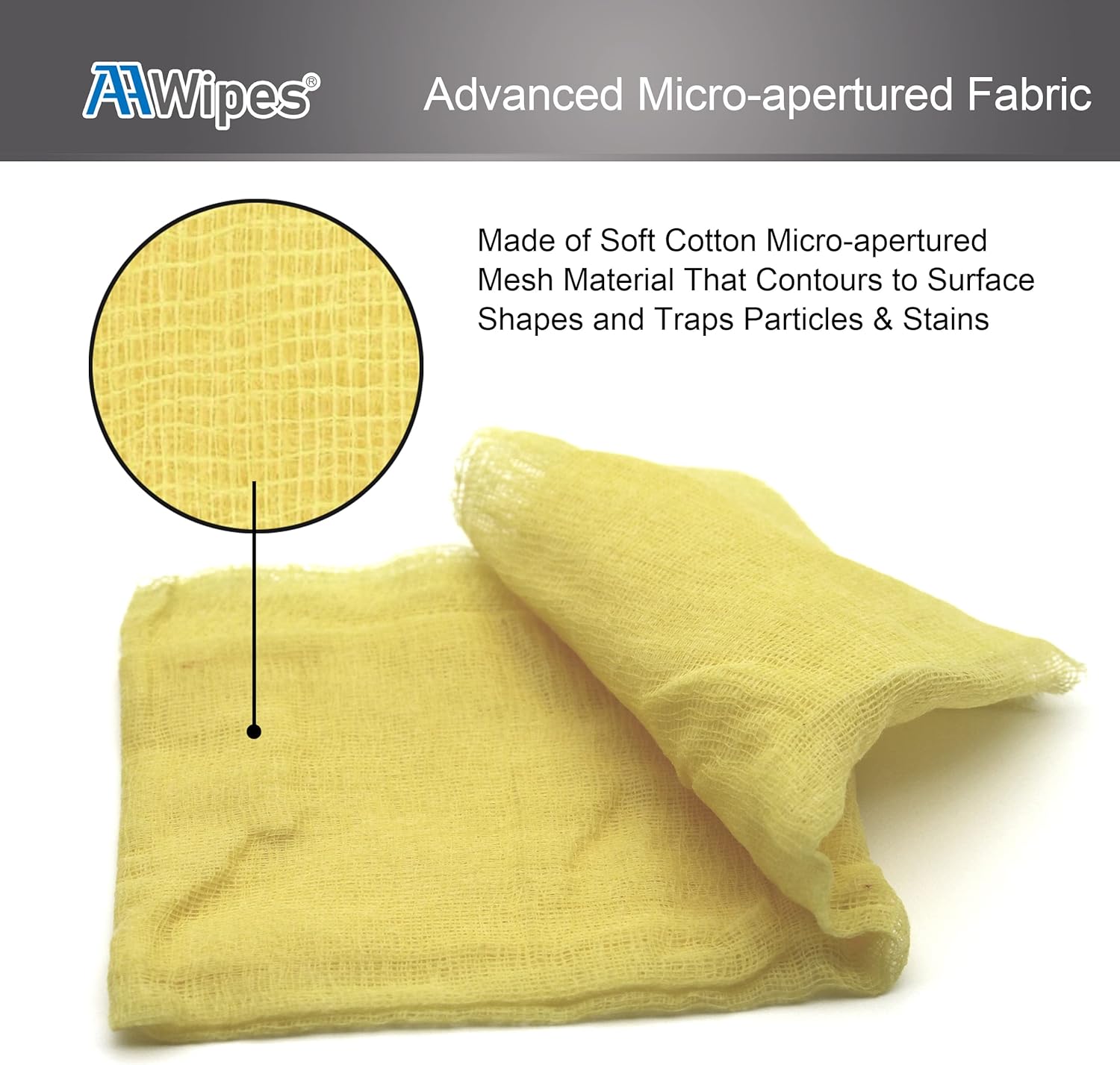 Tack Cloth (TC183610Y) – Paquete de 10 trapos 100 % algodón, amarillo claro, 18 x 36 pulgadas, eliminación de polvo y superficies limpias para
