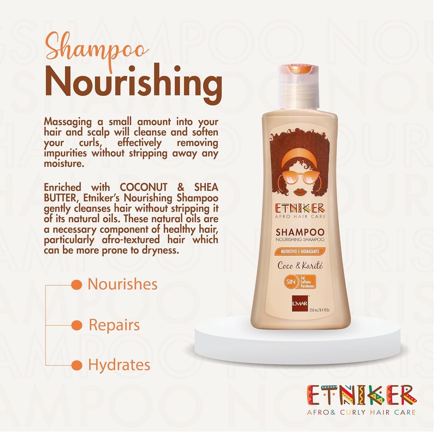 Etniker Tiendaia Kit – Máscara de acondicionamiento profundo con nuez de magdalena, cacay, acai, cupuaçu y proteína + champú nutritivo  hidratación,