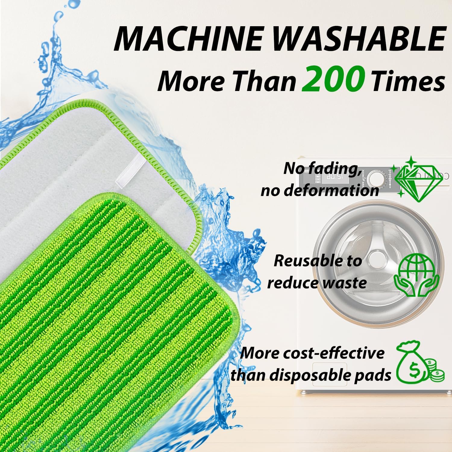 Almohadillas húmedas reutilizables para mopa Swiffer WetJet, repuestos de microfibra para chorro húmedo, almohadillas lavables para trapeador seco y
