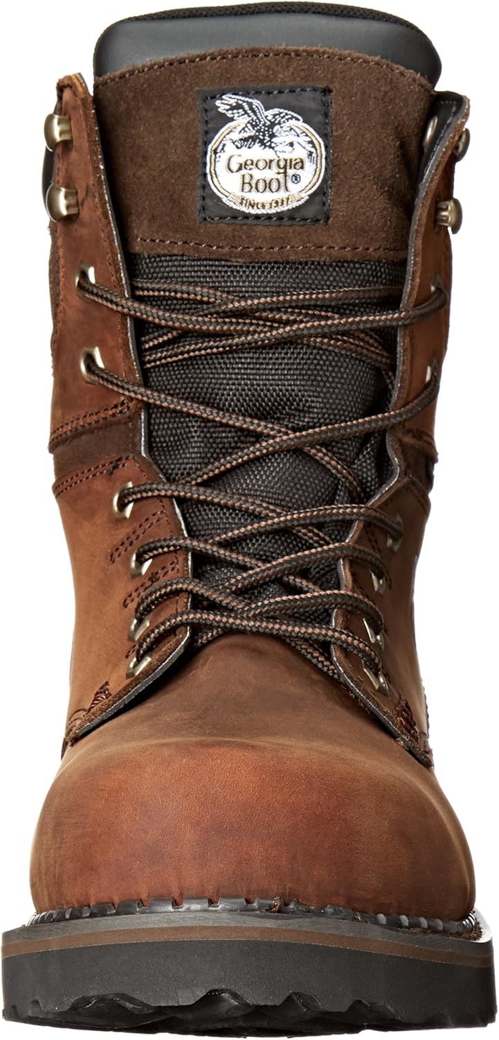 Georgia Boot Georgia Brookville – Botas de trabajo con punta de acero de 8 pulgadas para hombre, Marrón