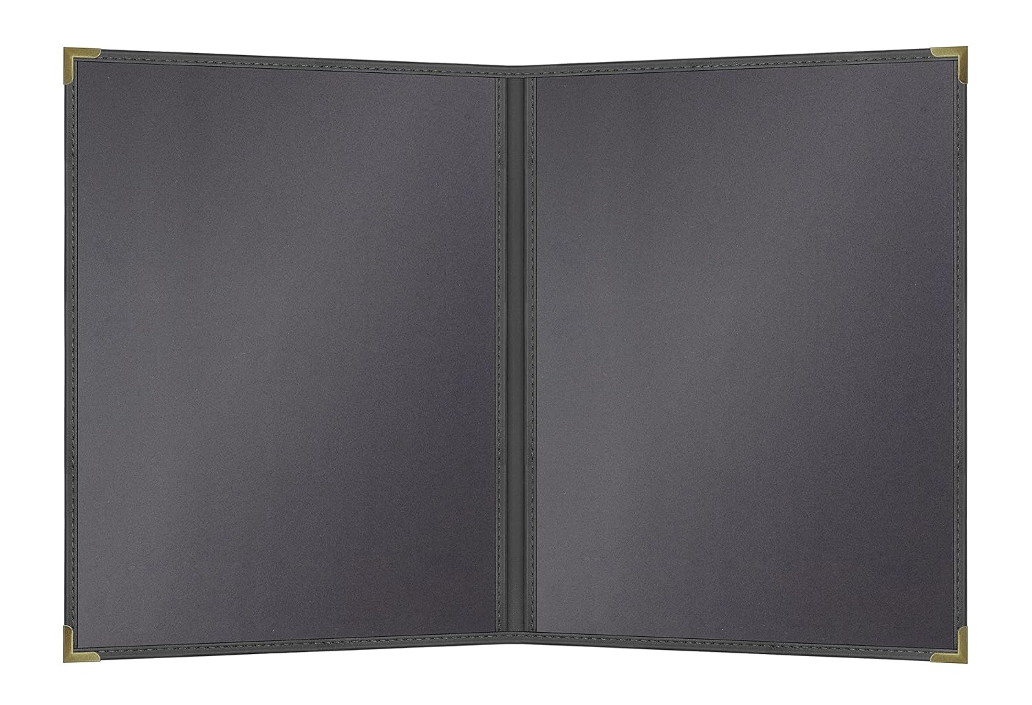 Paquete de 10 fundas de menú estilo Pajco de Goodsmart con borde de una sola costura, vinilo transparente (negro, 2 vistas, 8.5 x 11 pulgadas)