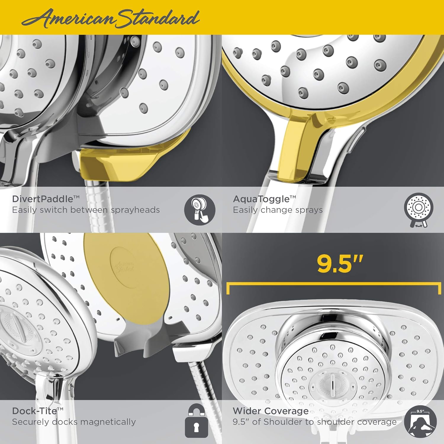 American Standard Regadera 9038254.002 Spectra Dou 1.8 CH 1.8, 9038254.295