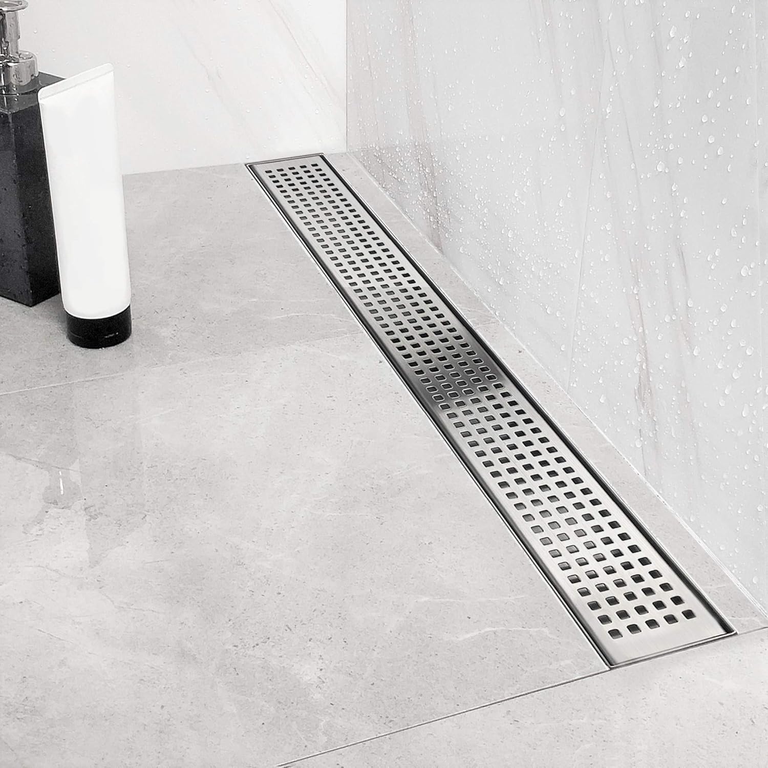 Neodrain – Drenaje lineal de 72 pulgadas con rejilla de patrón cuadrado, fabricante profesional de drenaje de piso rectangular de acero inoxidable