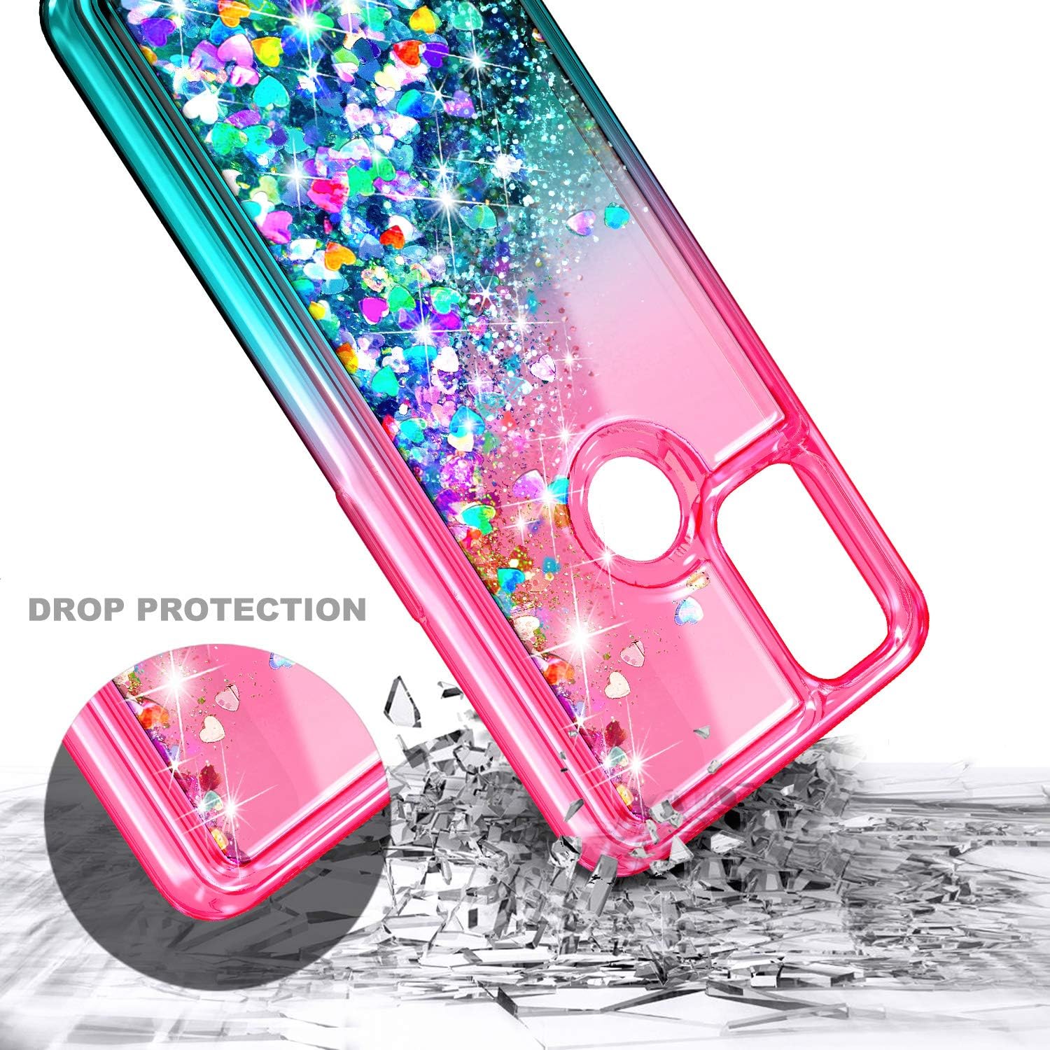 NZND Funda para OnePlus Nord N10 5G con protector de pantalla de vidrio templado (cobertura completa), bonita funda para teléfono para mujeres y