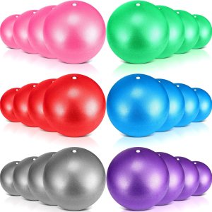 Hungdao 24 bolas pequeñas de pilates de 9 pulgadas para yoga, aula, bola de barre para clases de aeróbic, pelota de yoga para entrenamiento de Hungdao 24 bolas pequeñas de pilates de 9 pulgadas para yoga, aula, bola de barre para clases de aeróbic, pelota de yoga para entrenamiento de