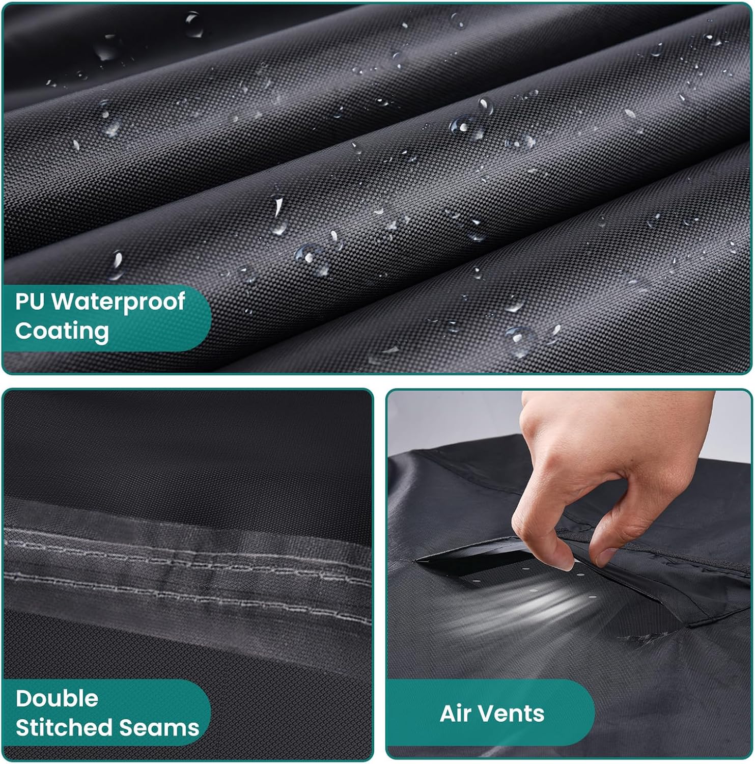 Funda redonda para mesa de exterior, 600D impermeable, resistente al desgarro, funda para muebles de patio y sillas, funda para muebles de exterior,