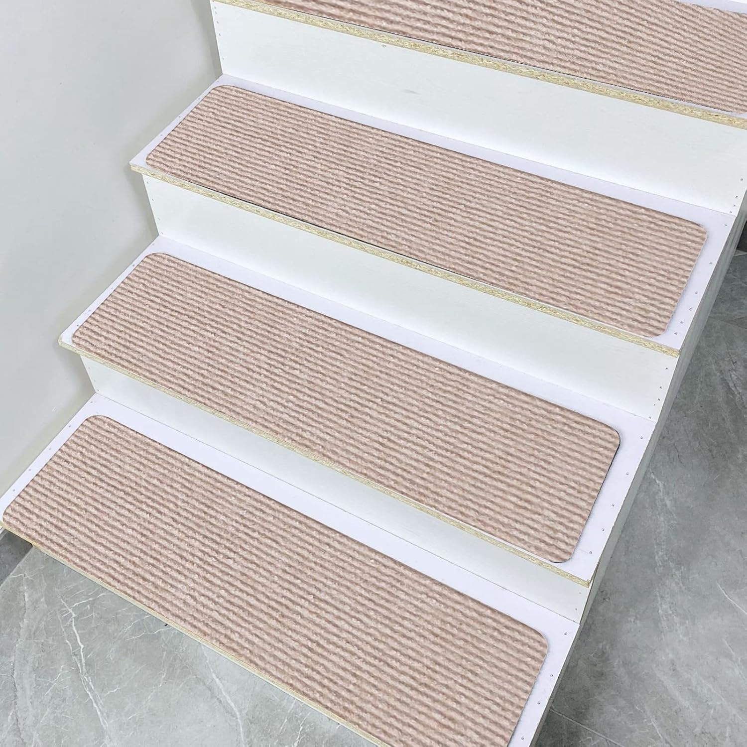 Altsuceser Tapetes antideslizantes para escaleras, autoadhesivos, para escaleras, interiores para peldaños de madera, alfombras silenciosas