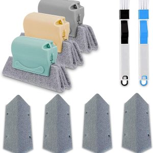 Juego de 9 piezas  Limpiador de ranuras de ventana  Cepillo de limpieza de ranuras  Herramienta de limpieza de alféizar de ventana  Limpiador de Juego de 9 piezas  Limpiador de ranuras de ventana  Cepillo de limpieza de ranuras  Herramienta de limpieza de alféizar de ventana  Limpiador de