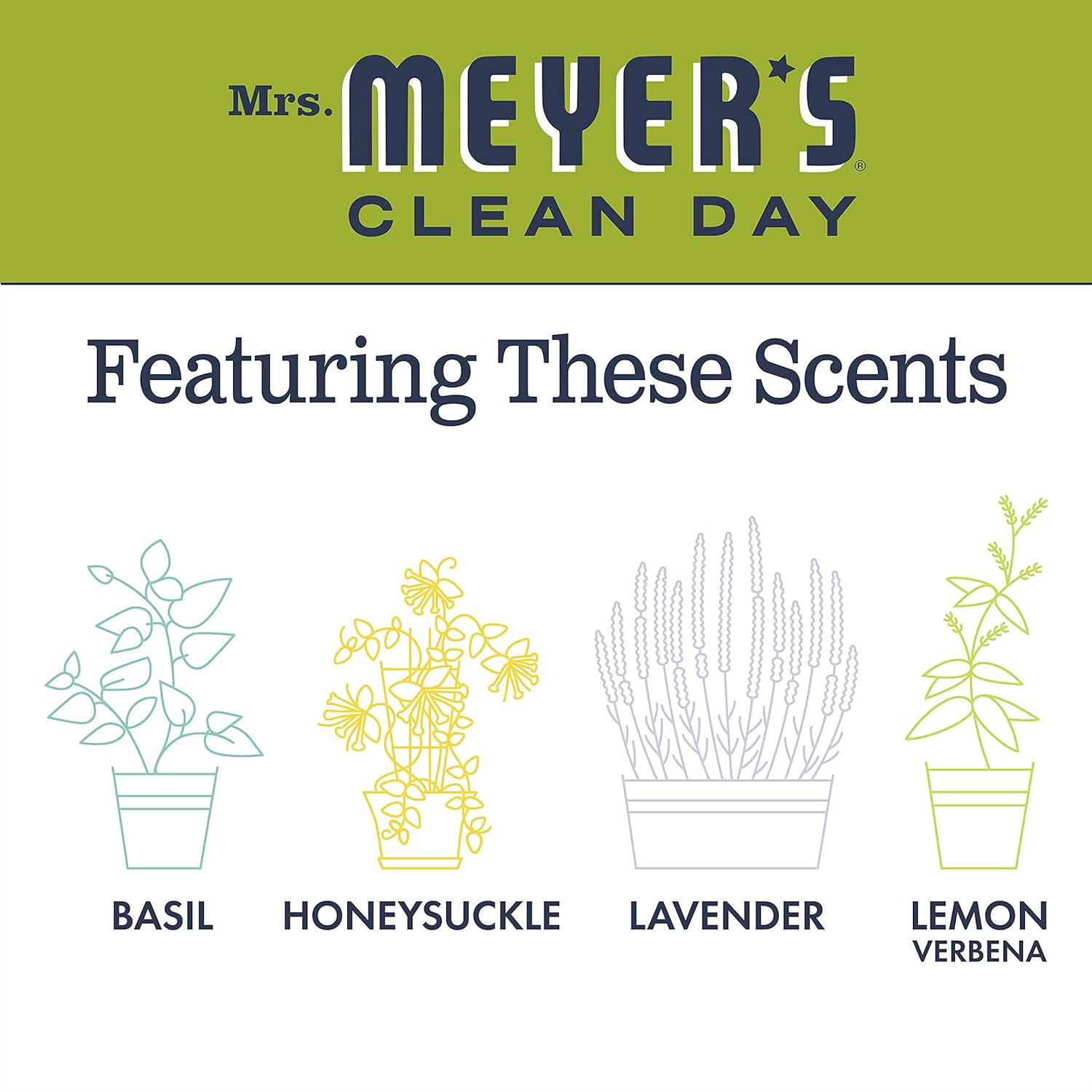 Mrs. Meyer’s Clean Day Jabón líquido para manos, hierba luisa, 12.5 fl oz.
