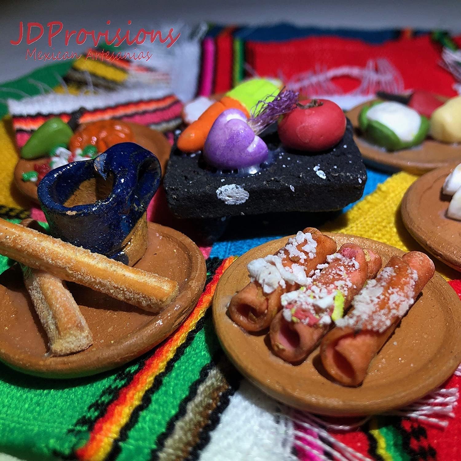 JDProvisions – Decoración de comida mexicana en miniatura para decoración del Día de los Muertos, Día de los Muertos, Ofrendas, Cinco de Mayo (20)