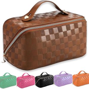 Bolsa de maquillaje de viaje para mujer, Marrón, Vida cotidiana Bolsa de maquillaje de viaje para mujer, Marrón, Vida cotidiana