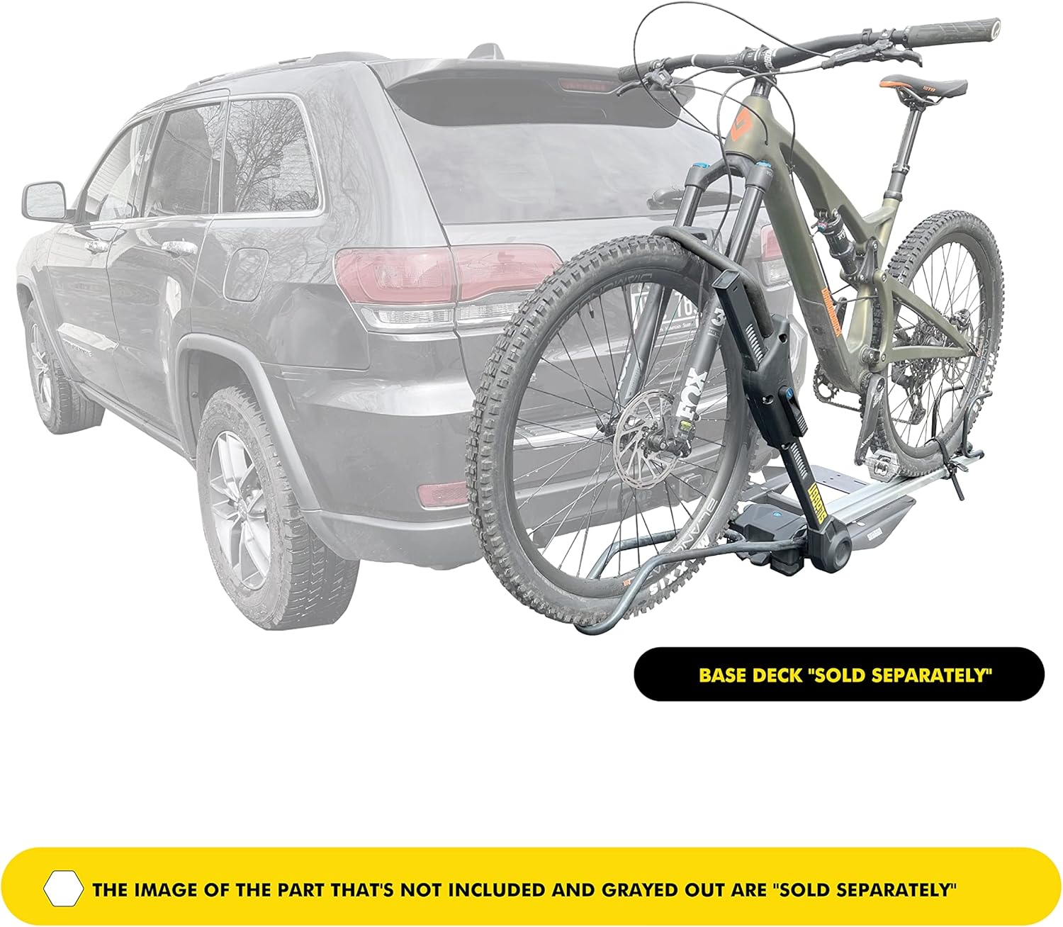 RAD Soporte de bicicleta  Soporte de enganche o techo para bicicletas de montaña, carretera y neumáticos gruesos  Portabicicletas para ruedas de 20