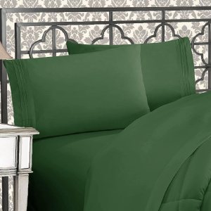 Elegant Comfort Juego de sábanas de 4 piezas de microfibra de alta calidad hotelera 1500 resistente a las arrugas y a la decoloración, ultra suave, Elegant Comfort Juego de sábanas de 4 piezas de microfibra de alta calidad hotelera 1500 resistente a las arrugas y a la decoloración, ultra suave,