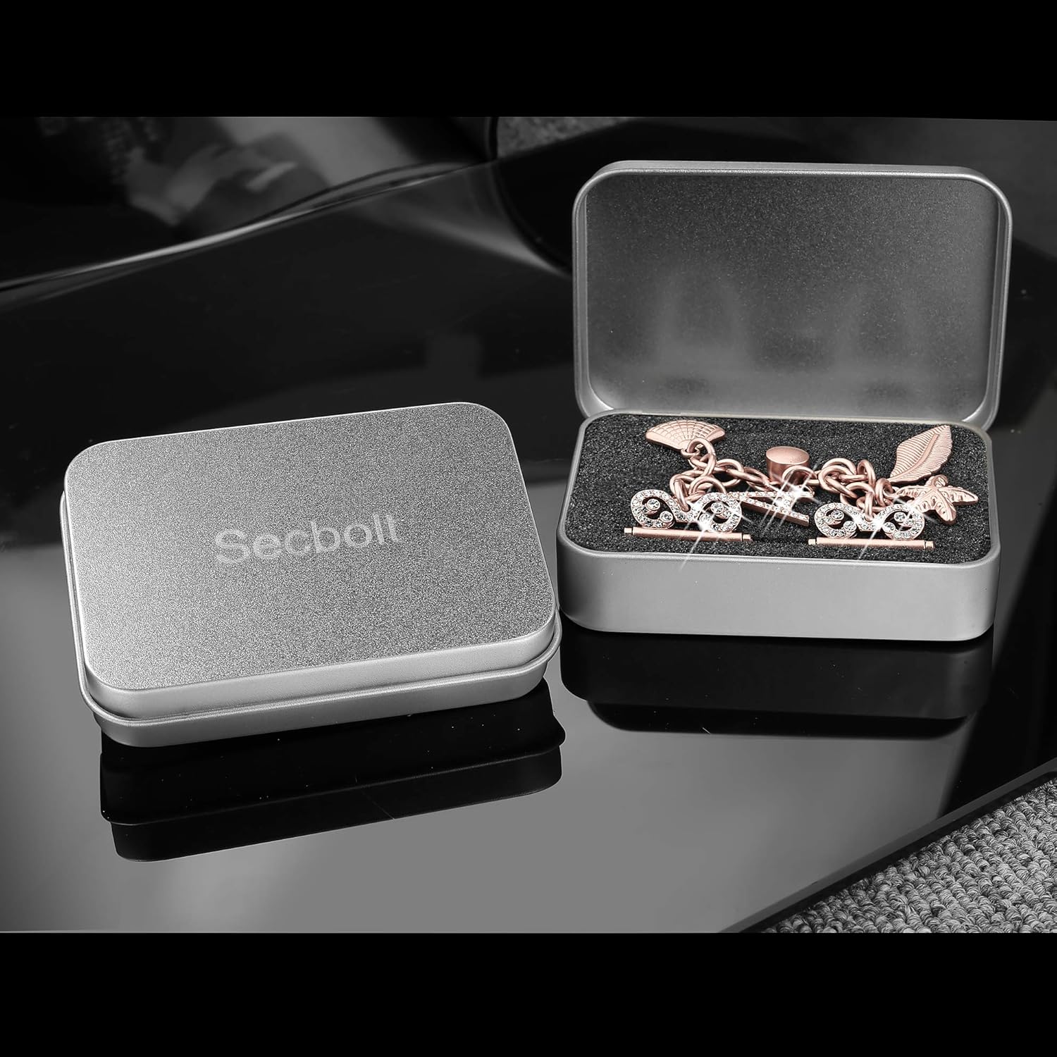 Secbolt Correas brillantes compatibles con Apple Watch de 1.496 pulgadas, 1.575 pulgadas, 1.654 pulgadas, 1.732 pulgadas, 1.732 pulgadas, iWatch