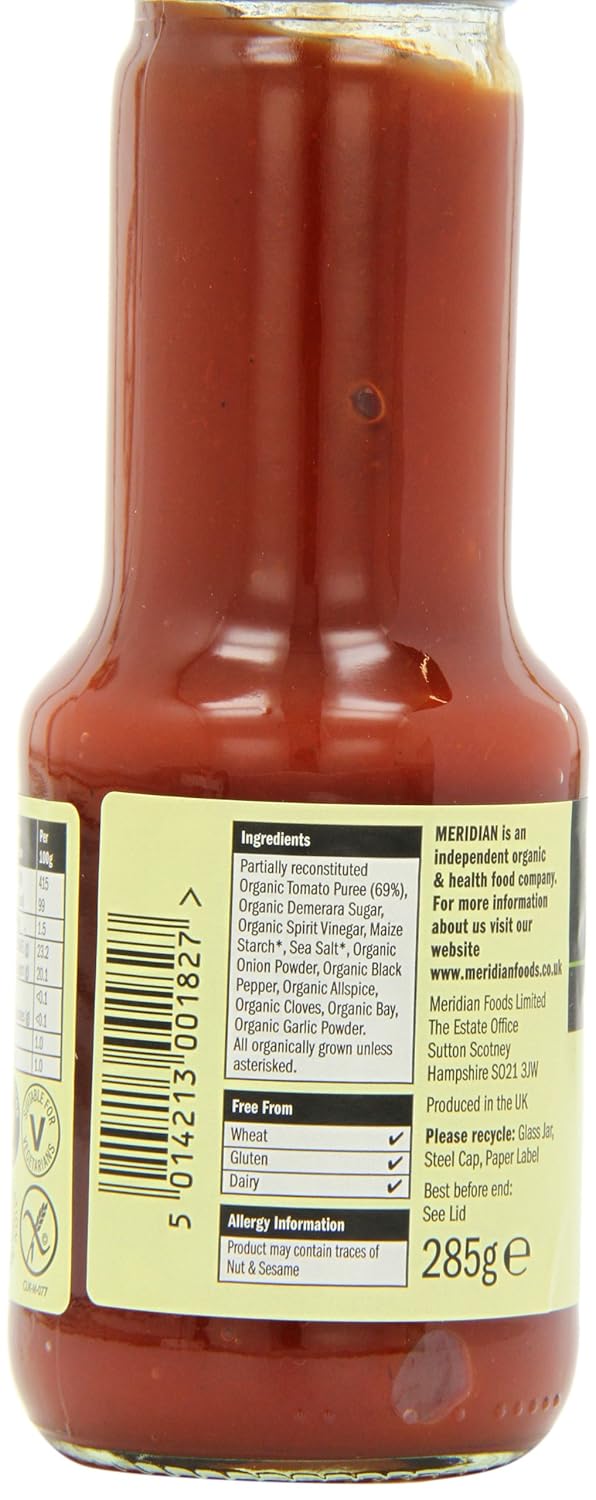 Meridian Organic Tomato Ketchup 10.05oz (Pack de 6)
