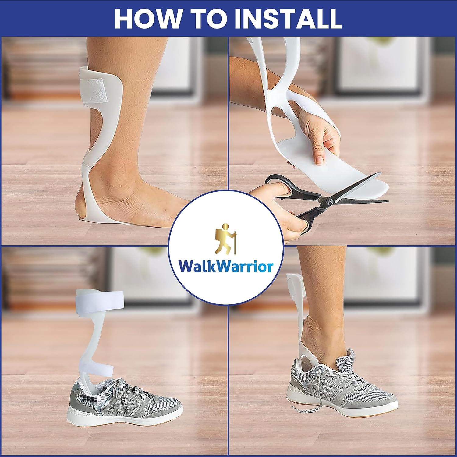 Walk Warrior Soporte ligero AFO para pies  Ajuste personalizable para mejorar la caminata y la recuperación de accidentes cerebrovasculares, tamaño